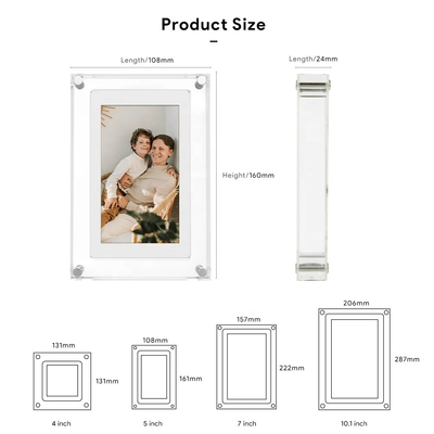 Touch Screen 10.1 Inch Acrylic Video Digital Photo NFT Frame With Wifi 32GB